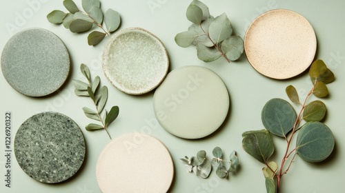 Muted Color Palette with Smooth Transitions and Soft Serene Elements in Ar Style