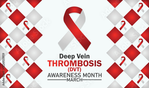 Deep Vein Thrombosis (DVT) Awareness Month. March. Vector illustration. Design for banner, poster or print.