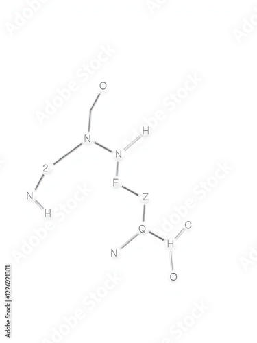 3D image of Magnesium laureth sulfate skeletal formula - molecular chemical structure of mild anionic surfactant isolated on white background photo