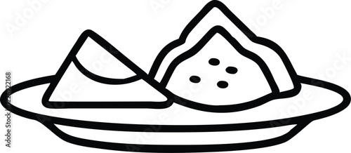 Minimalist icon, winter jacket, hooded coat, simple black and white illustration, outline drawing, zipper detail, sporty outerwear, fashion sketch, clean lines, stylized clothing design, vector graphi