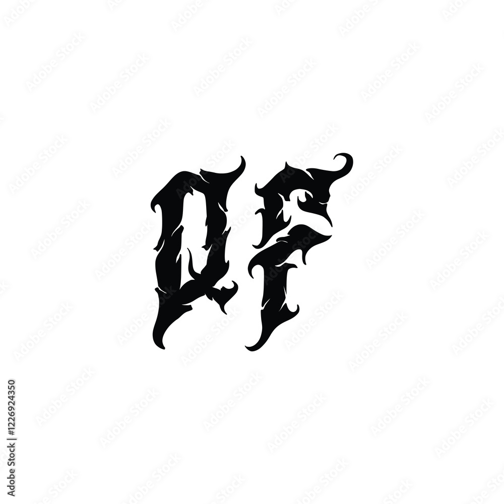 QF monogram logo design letter text name symbol monochrome logotype alphabet character simple logo QF monogram logo design letter text name symbol monochrome logotype alphabet character simple logo