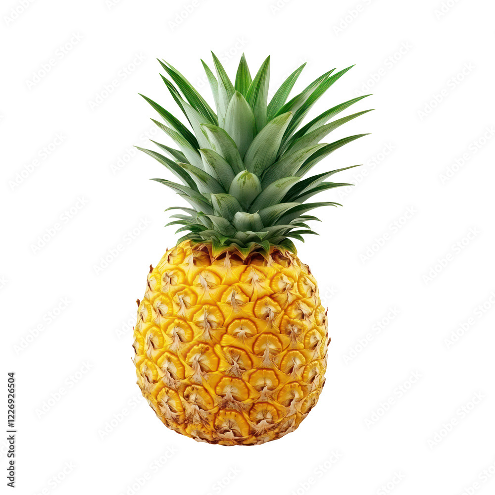 Yellow pineapple. Isolated on transparent background. Yellow pineapple. Isolated on transparent background.