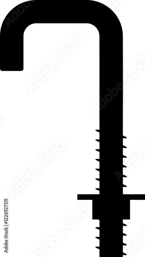 Hook L Bolt U Bolt Nut Construction Assembly Silhouette