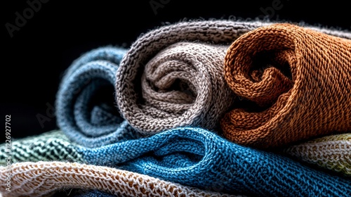 Textile artistry traditional soft muted fabric textures showcase studio photography minimalist close-up aesthetic appeal
