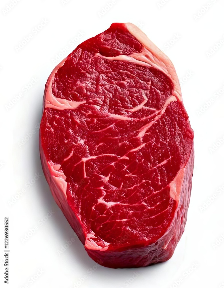 Obraz premium Fresh Raw Ribeye Steak with Marbling