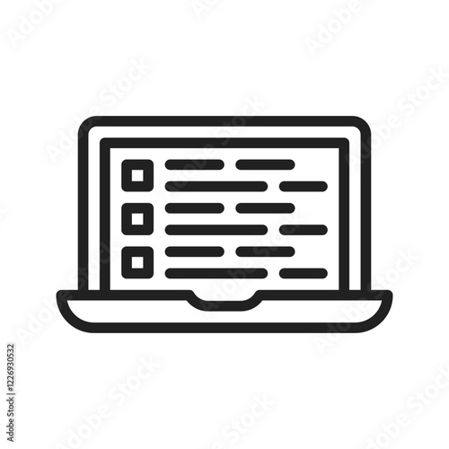 Laptop icon vector image. Suitable for mobile apps, web apps and print media.