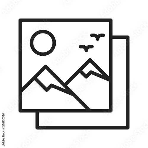 Pictures icon vector image. Suitable for mobile apps, web apps and print media.