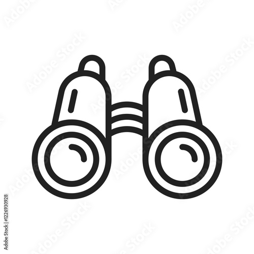 Binoculars icon vector image. Suitable for mobile apps, web apps and print media.