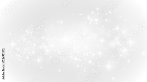 seamless, shimmering burst of white particles and light—perfect for magical, luxurious, or festive designs with a bokeh and sparkle effect.