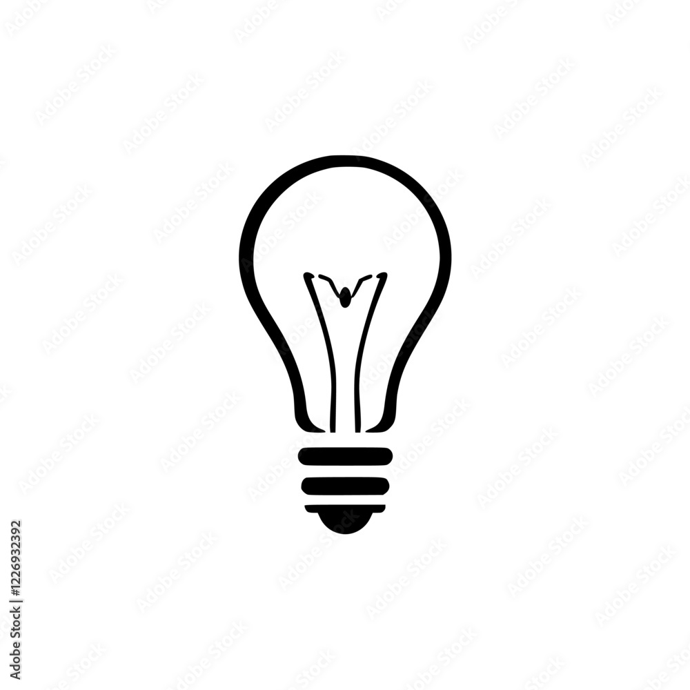 Illuminating Ideas: A Bold Lightbulb Graphic Representing Innovation and Creativity Illuminating Ideas: A Bold Lightbulb Graphic Representing Innovation and Creativity