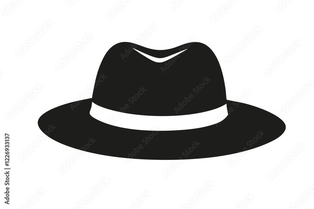 black hat isolated on white background black hat isolated on white background