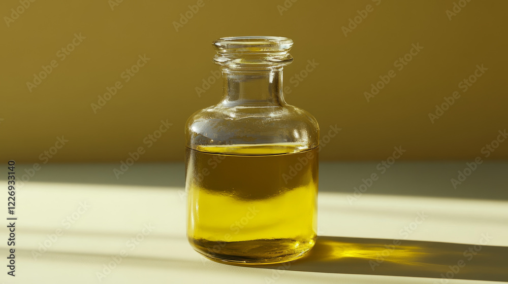 Jar of extra virgin olive oil isolated realistic icon. Vector liquid sunflower or linseed oil in glass jar. Greek or italian cuisine food object, salad seasoning condiment, nutrition oily ingredient Jar of extra virgin olive oil isolated realistic icon. Vector liquid sunflower or linseed oil in glass jar. Greek or italian cuisine food object, salad seasoning condiment, nutrition oily ingredient