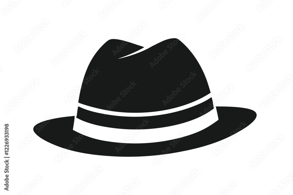 black hat isolated on white background black hat isolated on white background