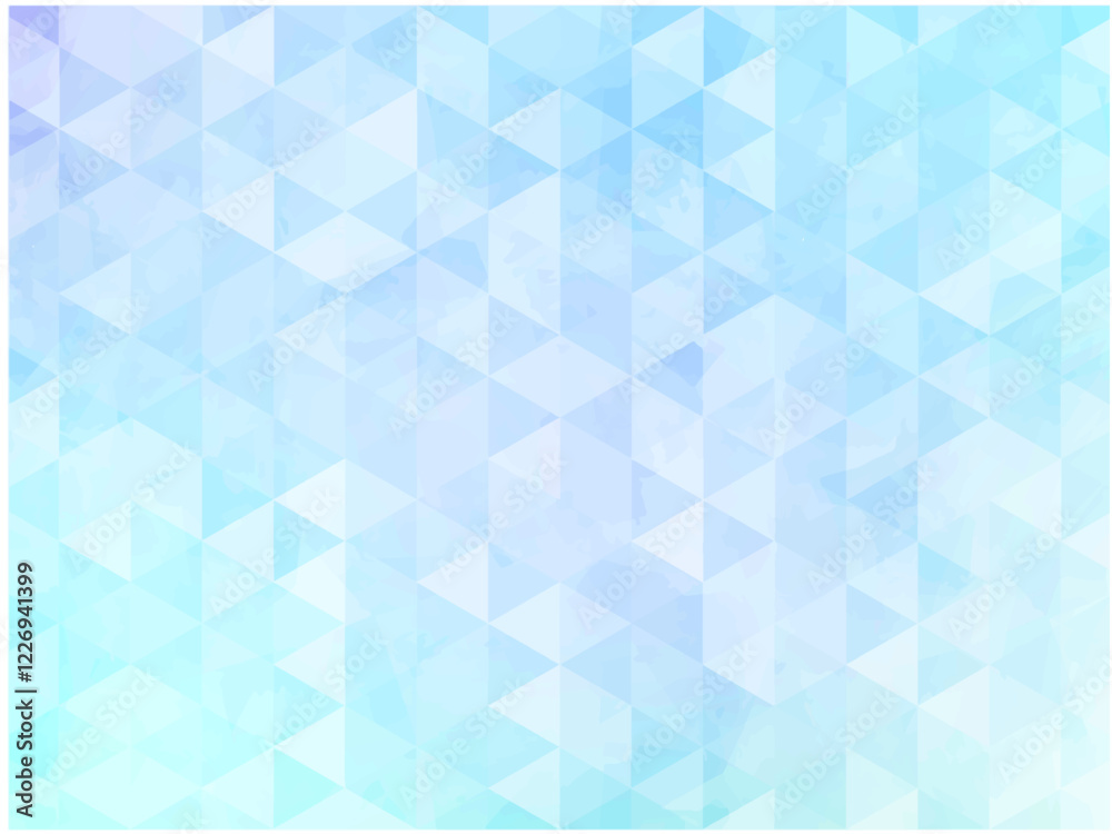 Fototapeta premium キラキラ三角バックグラウンド水色
