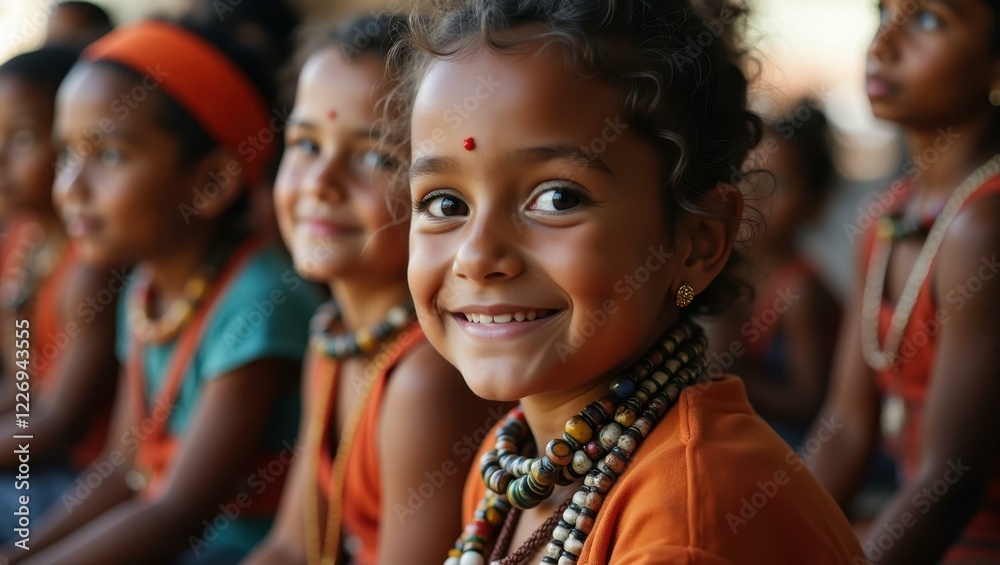 Young girls are all smiling for camera Young girls are all smiling for camera