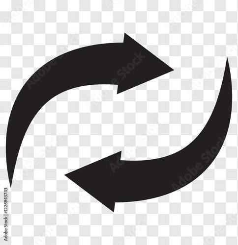 Curve arrow icon style. Curved arrow icon for your web site design, logo, app, UI. Curved arrow indicated the direction symbol. Curved arrow sign and symbols.