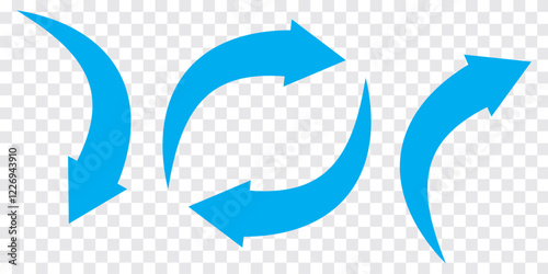 Curve arrow icon isolated. Horizontal dual long straight , right and left side arrow signs. Arrow indicated the direction symbol. Curved and straight arrow icon vector.