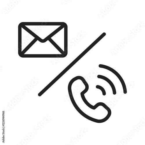 Email or Call icon vector image. Suitable for mobile apps, web apps and print media.