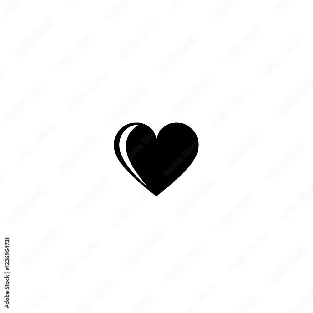Simple Black Heart Symbol: Minimalist Love Icon Design - Perfect for Valentines, Romantic Projects, and Graphic Design Simple Black Heart Symbol: Minimalist Love Icon Design - Perfect for Valentines, Romantic Projects, and Graphic Design