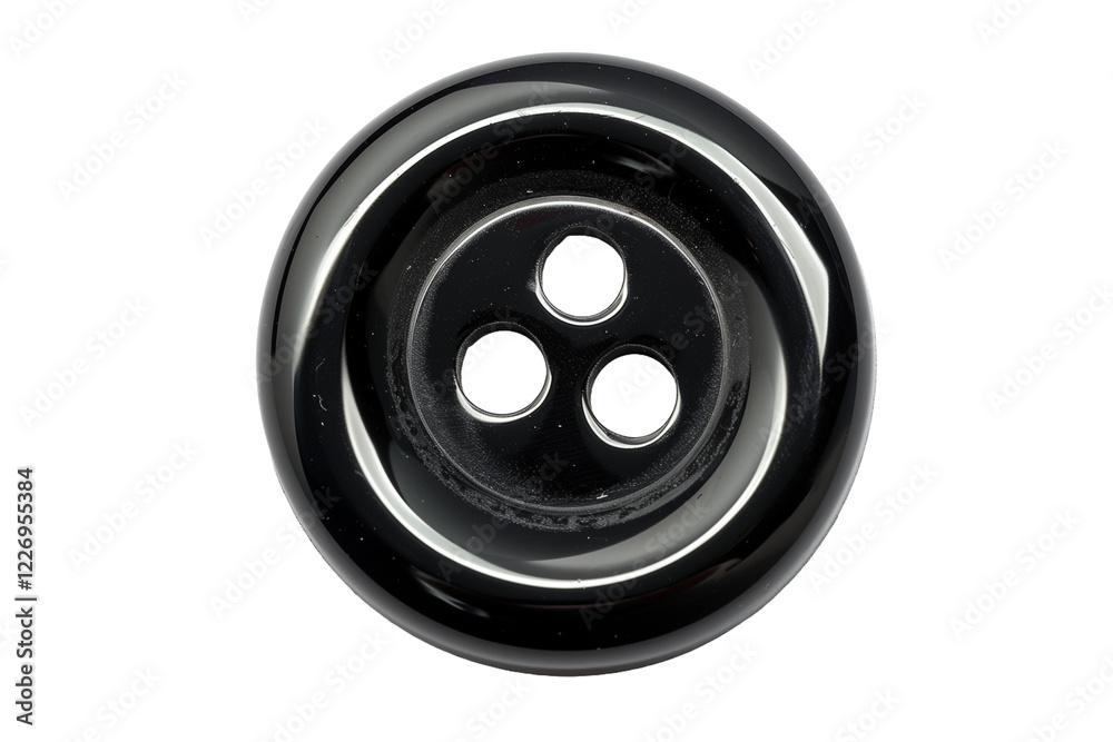 Shiny Black Shirt Button Isolated on a White Background for Crafting and Fashion Needs Shiny Black Shirt Button Isolated on a White Background for Crafting and Fashion Needs
