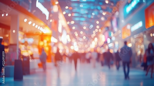Wallpaper Mural A vibrant trade show floor with booths, attendees, and bright lighting, showcasing a dynamic business expo atmosphere. Torontodigital.ca
