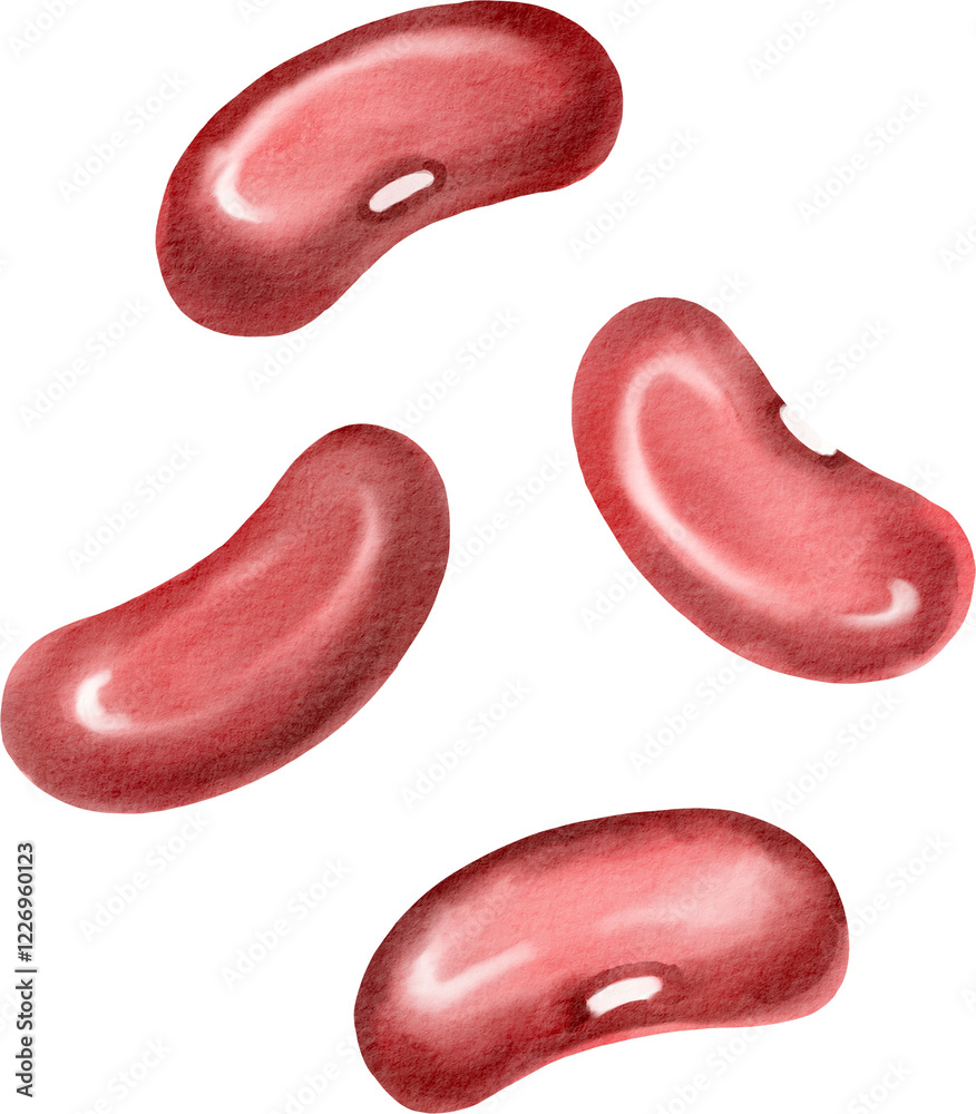 Obraz premium watercolor red beans