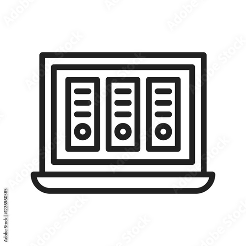 Online Files icon vector image. Suitable for mobile apps, web apps and print media.