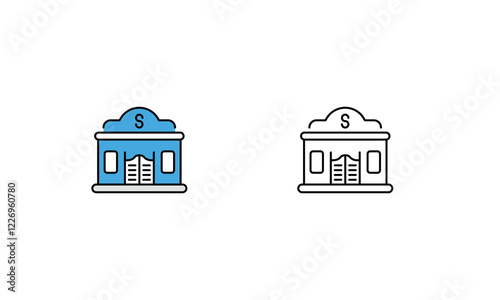 Saloon icon vector set