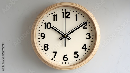 Wallpaper Mural White simple clock on black background,Wall clock isolated on white background,Round the clock on black Torontodigital.ca