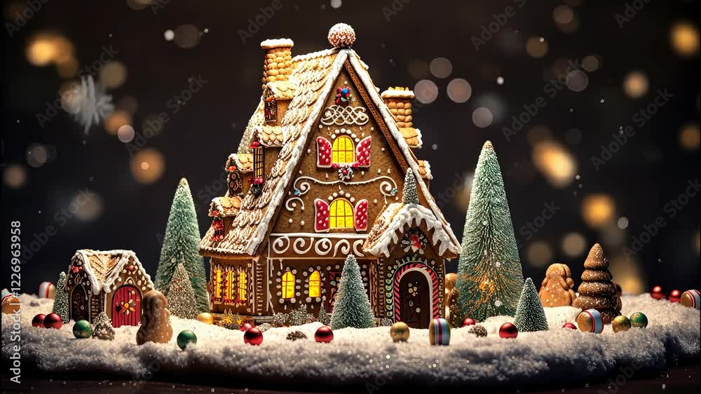 Creating a magical gingerbread house ensemble filled with festive delights during the holiday season