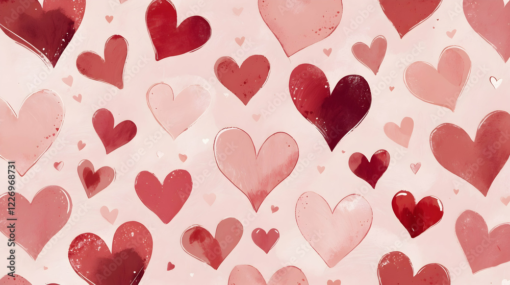 Valentine's day background card invitation, wallpaper or graphic resource to use on February. hearts and flowers, roses, mainly red color Valentine's day background card invitation, wallpaper or graphic resource to use on February. hearts and flowers, roses, mainly red color
