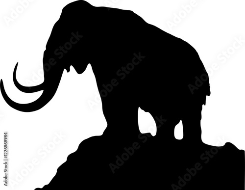 silhouette of mammoth