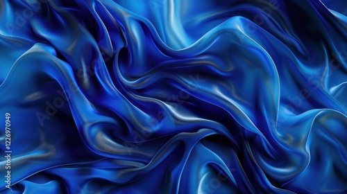 Abstract Blue Silk Fabric Texture