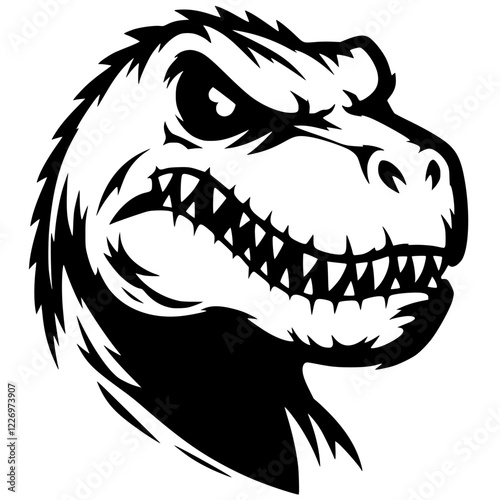Dinosaur portrait silhouette