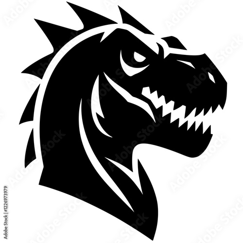 Dinosaur cartoon silhouette