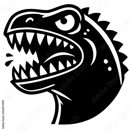 Dinosaur cartoon silhouette