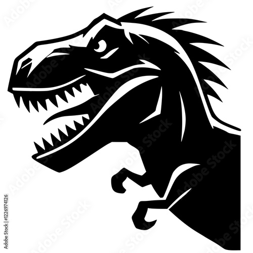 Dinosaur cartoon silhouette