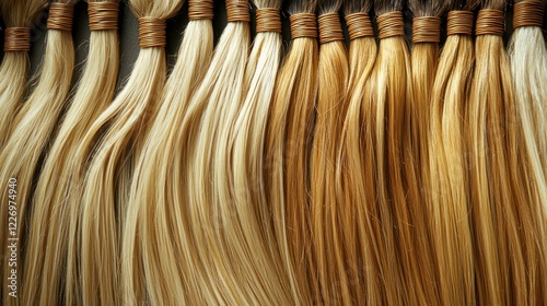 Collection of Blonde and Brown Hair Extensions