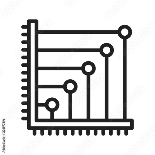 Scatter Plot I icon vector image. Suitable for mobile apps, web apps and print media.