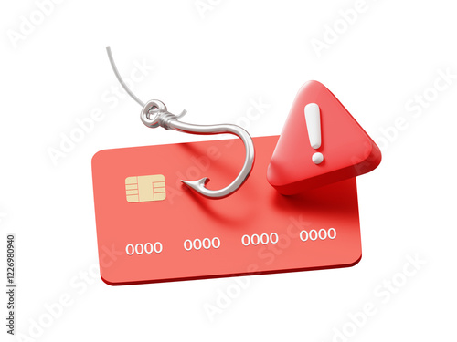 3D PNG for Phishing and Cybercrime Prevention with Transparent Background.