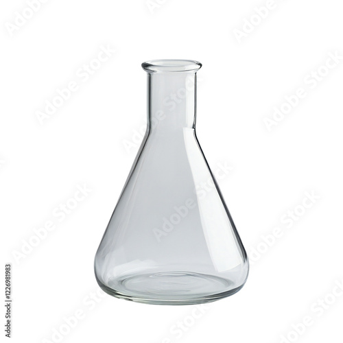 Transparent Erlenmeyer Flask Made of High-Quality Glass