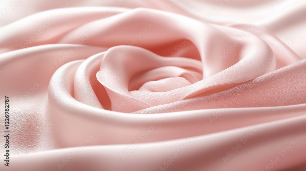 Obraz premium Soft Pink Gradient Fabric with Delicate Transitioning Rose Tones for Calming Atmosphere