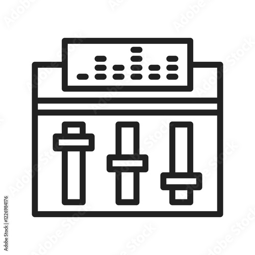 Music Options icon vector image. Suitable for mobile apps, web apps and print media.