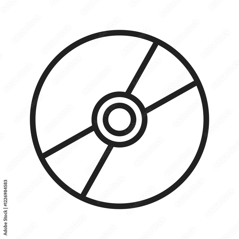 Disc icon vector image. Suitable for mobile apps, web apps and print media. Disc icon vector image. Suitable for mobile apps, web apps and print media.