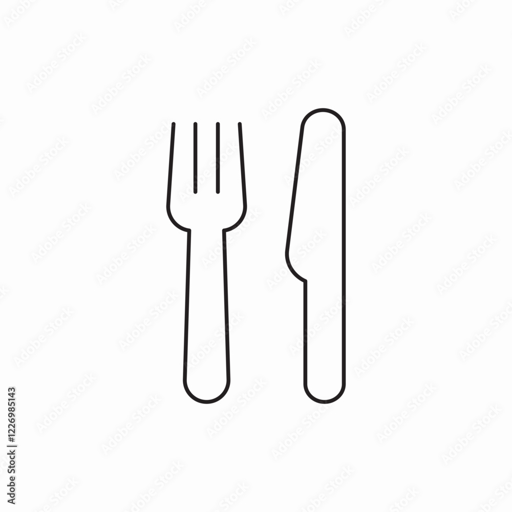 Fork knife dining icon vector sign Fork knife dining icon vector sign