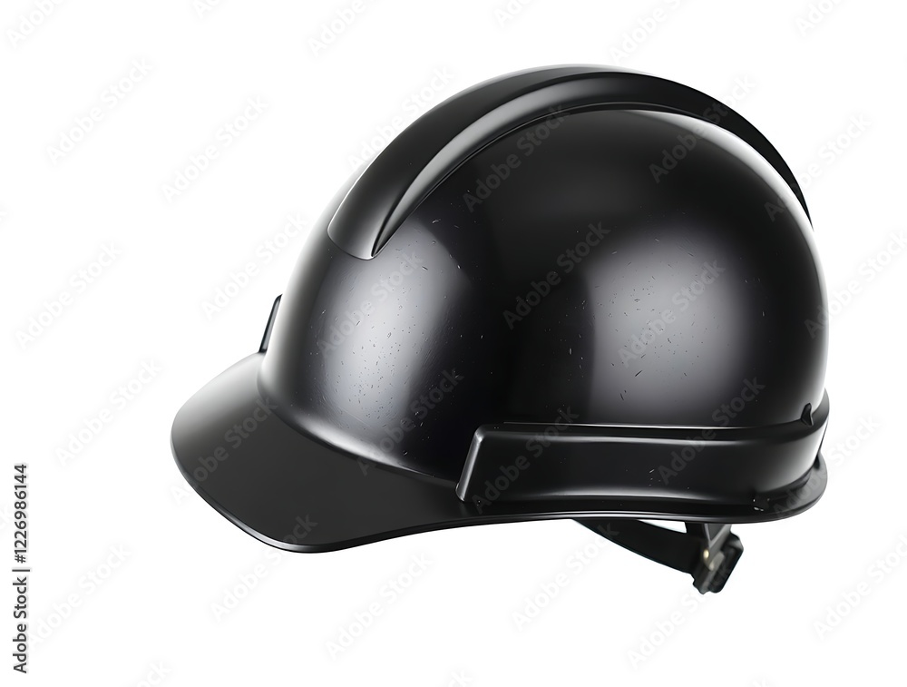Fototapeta premium Black Hard Hat Safety Helmet Construction Work Gear