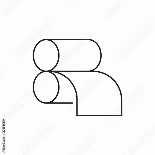 Paper roll scroll icon vector sign