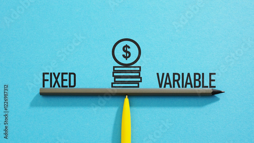 Fixed and variable costs is shown using the text