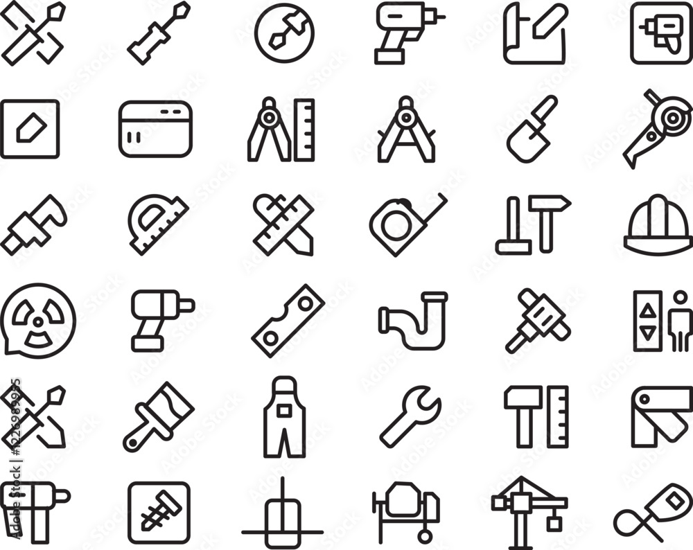 Fototapeta premium vector Tools icons