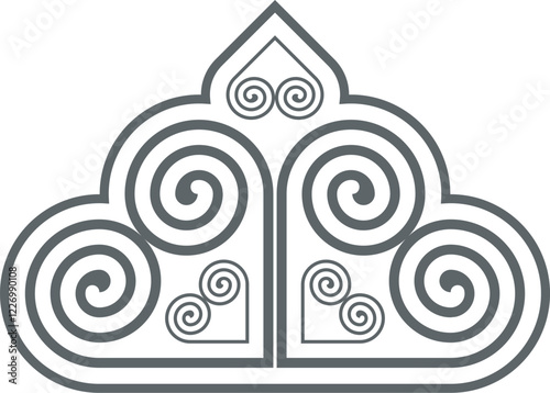 Seamless pattern imitating Hmong embroidery, Hmong color pattern, Hmong design, design for logo, clothing and printing.